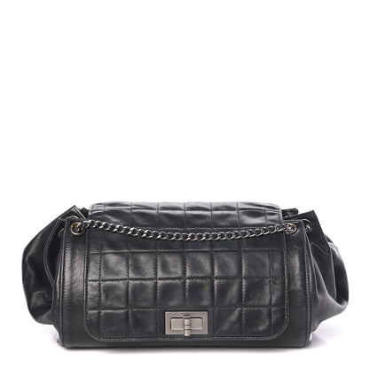 Chanel Lambskin Chocolate Bar Accordion Mademoiselle Flap Black 1 of 25