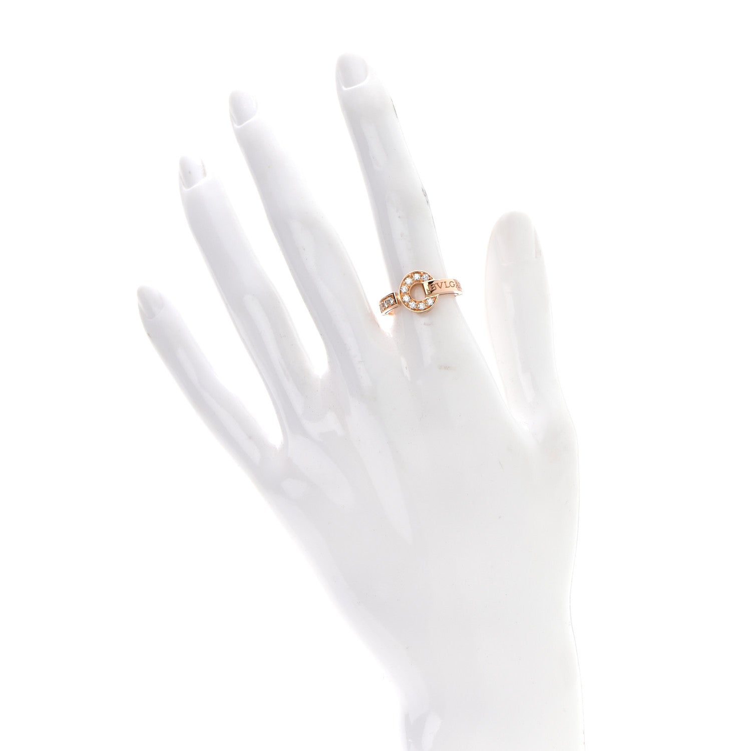 Bulgari 18K Rose Gold Diamond BVLGARI BVLGARI Ring 52 6 2 of 5