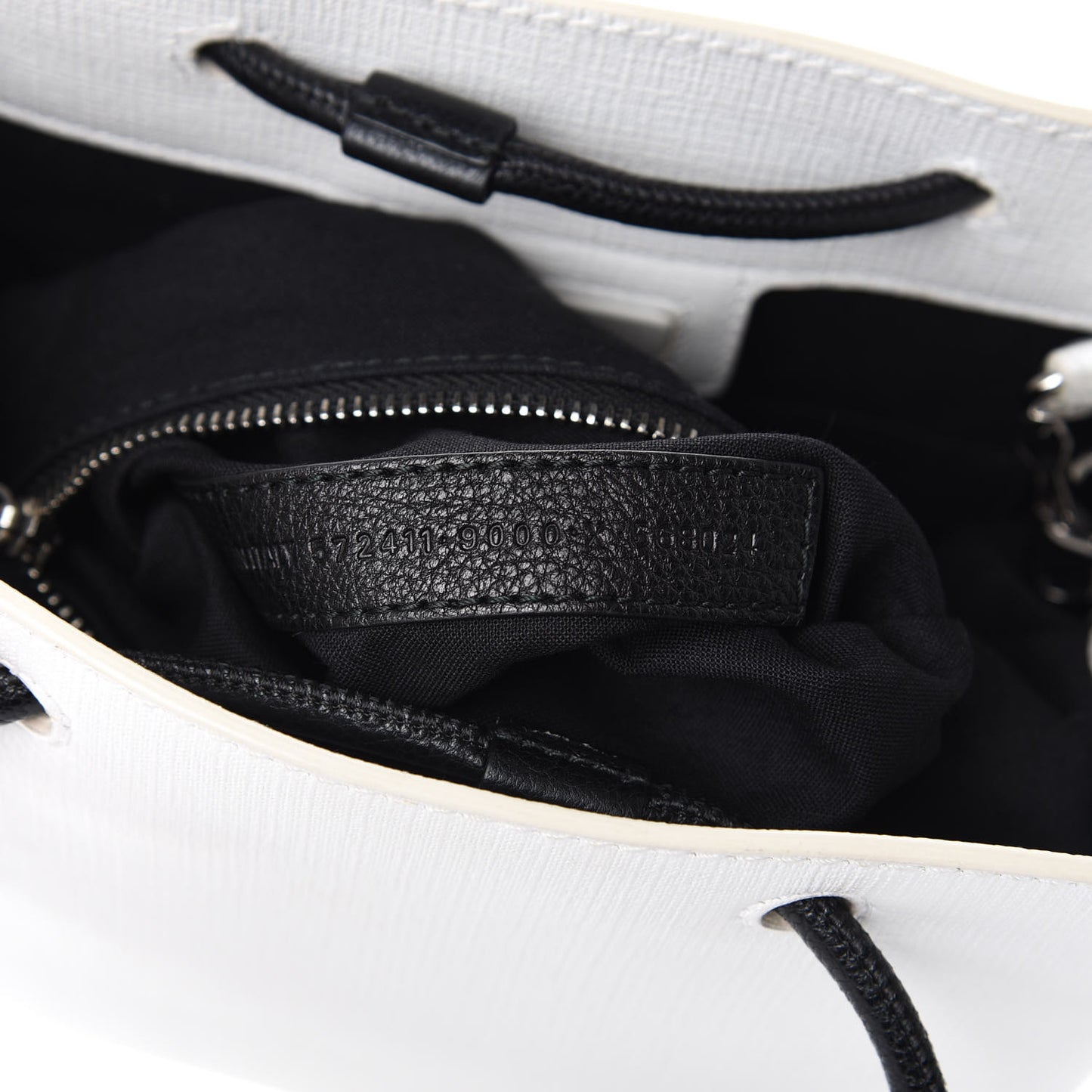 Squared Calfskin Logo Shopping Tote XXS White