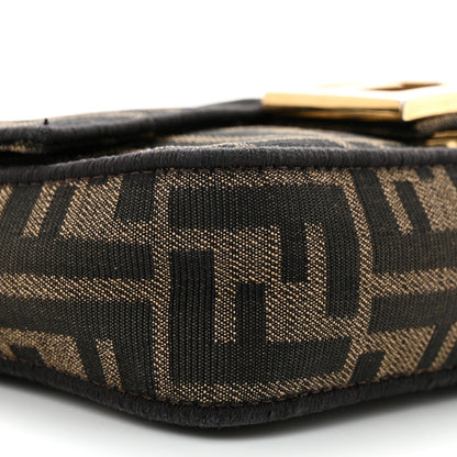 Fendi Fabric Jacquard FF 1974 Mini Baguette Tobacco Moro Black 9 of 11