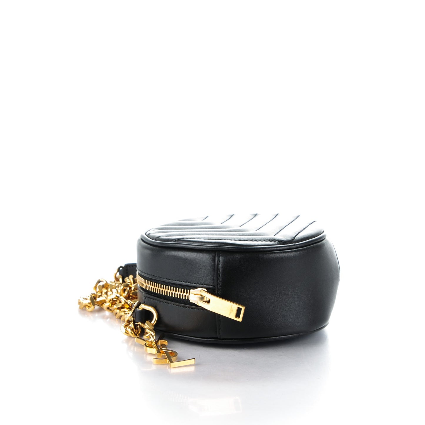 Calfskin Matelasse Small Monogram Bubble Crossbody Black