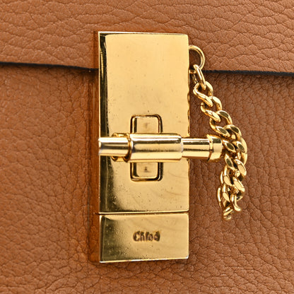 Chloe Grained Lambskin Mini Drew Shoulder Bag Caramel 10 of 11