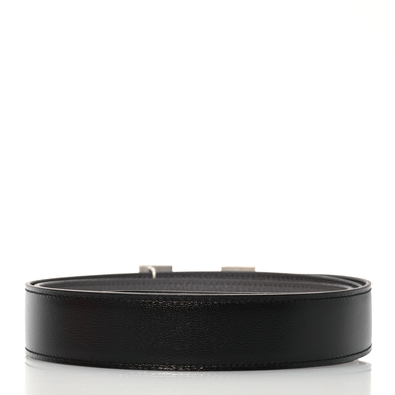 Hermes Box Togo 32mm Guilloche H Belt 110 Black Etain 2 of 7