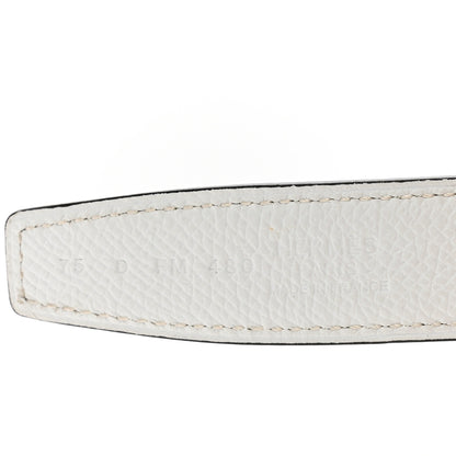 Hermes Epsom Swift 24mm Mors H Belt 75 30 White Etoupe 3 of 5