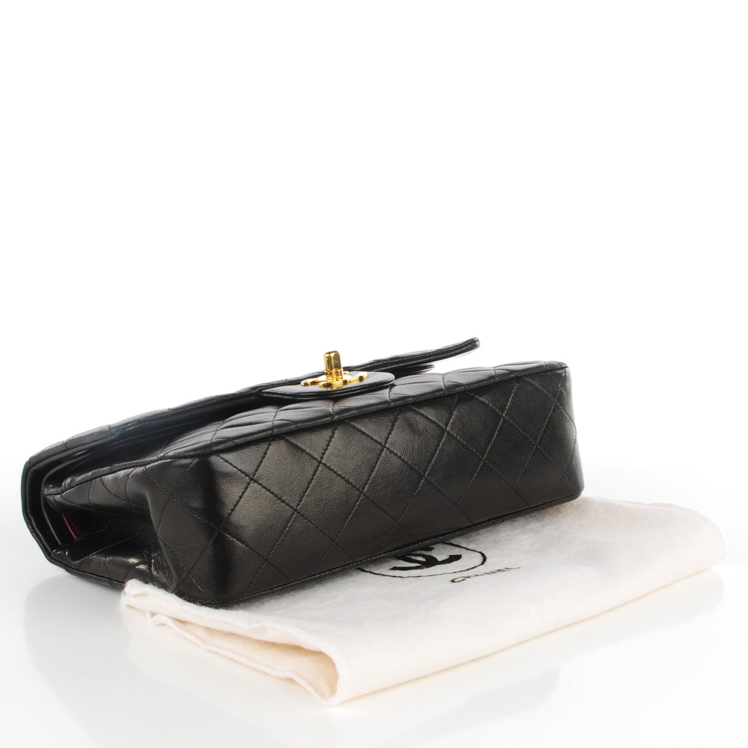 Chanel Lambskin Quilted Small Double Flap Black 4 of 9