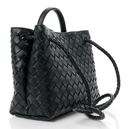 Bottega Veneta Nappa Intrecciato Small Andiamo Shoulder Bag Black 3 of 12