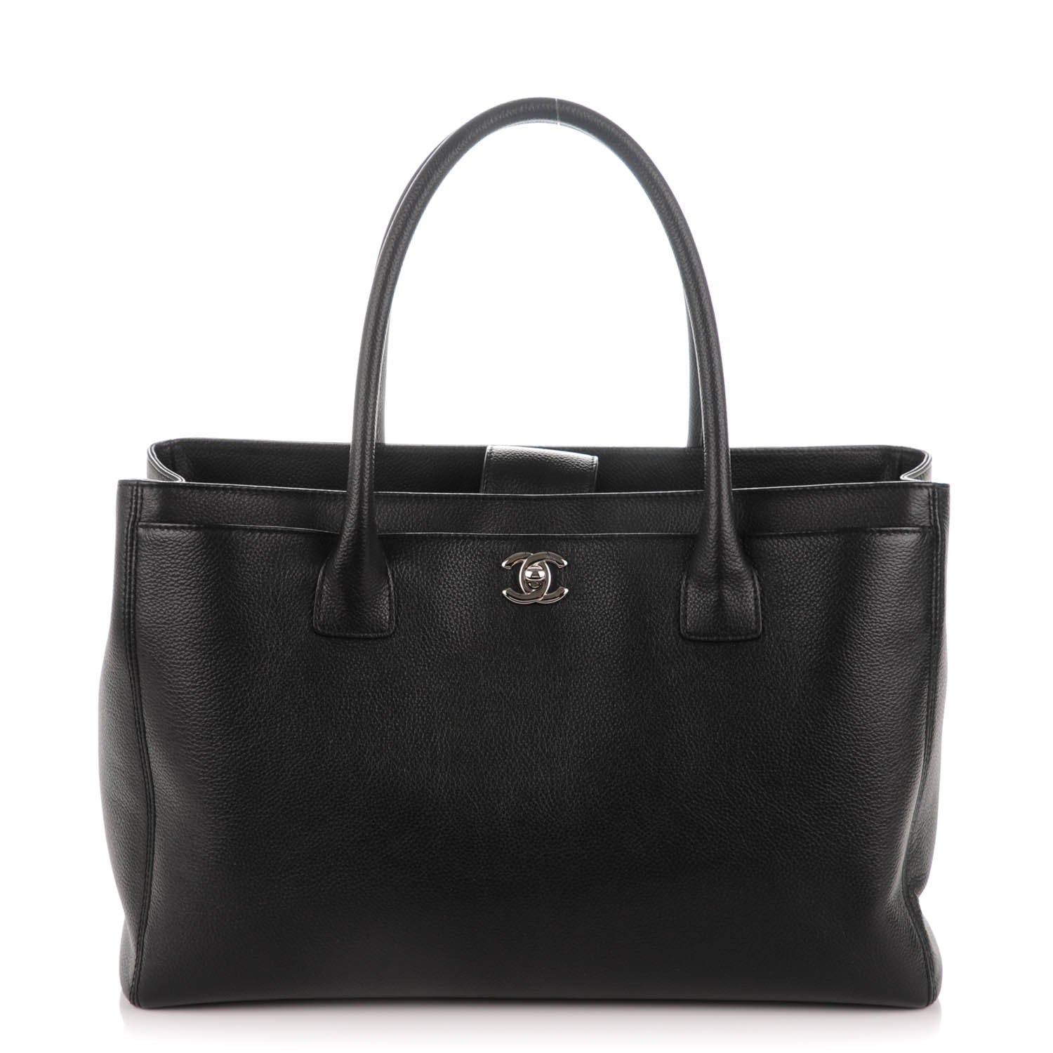Chanel Calfskin Cerf Executive Shopper Tote Black 1 of 8