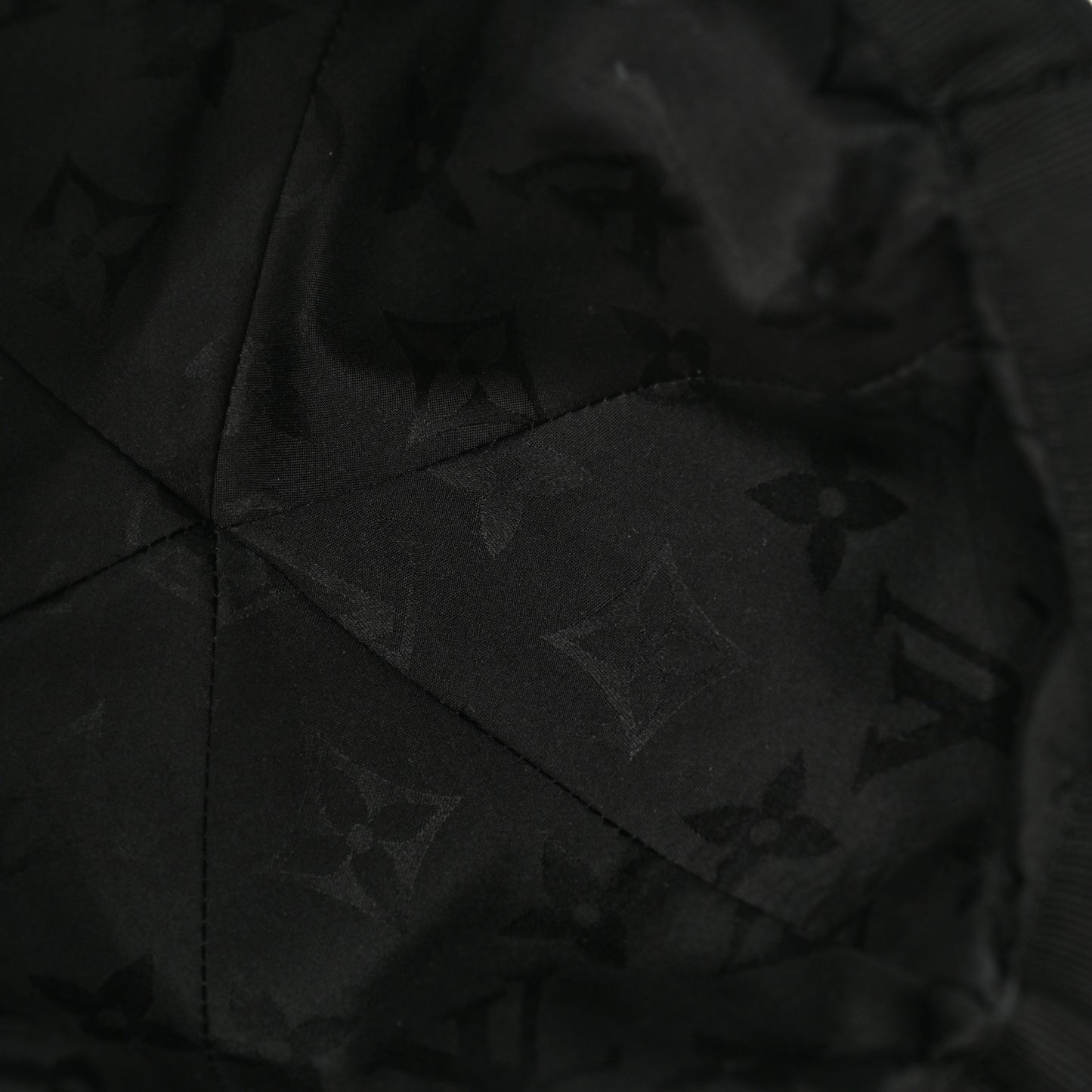 Monogram Cotton Jacquard Embroidered LV Day Cap M Black