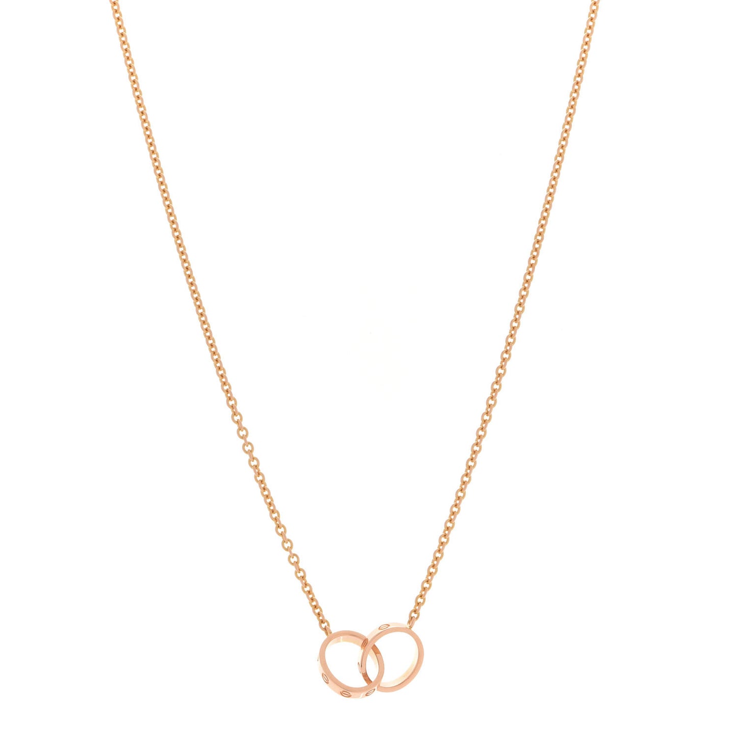 18K Pink Gold Interlocking LOVE Necklace