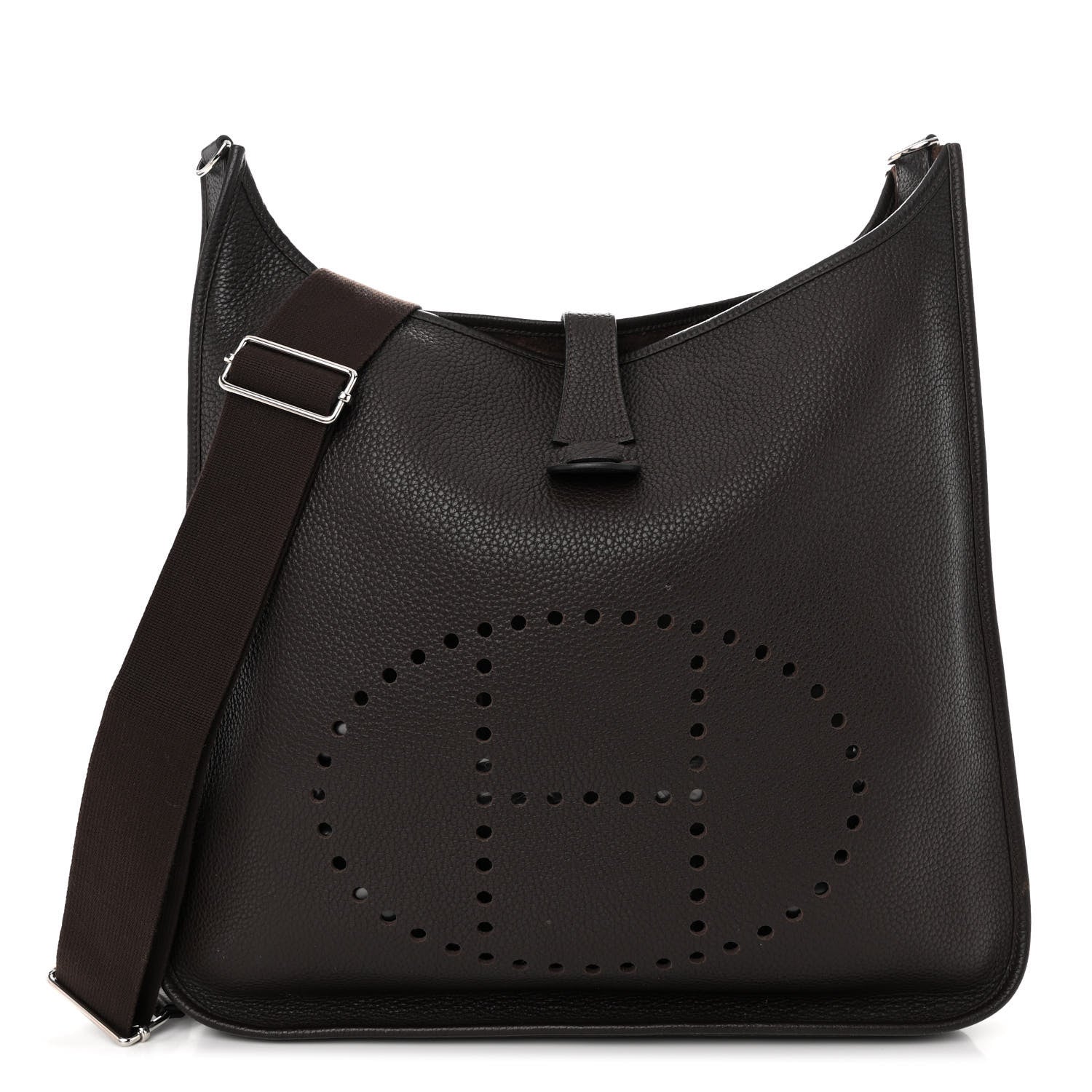 Hermes Taurillon Clemence Evelyne III TGM Chocolate 1 of 9