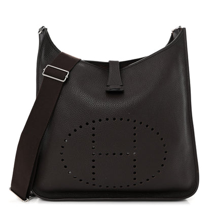 Hermes Taurillon Clemence Evelyne III TGM Chocolate 1 of 9
