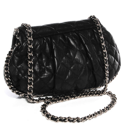 Chanel Crumpled Lambskin Chain Around Medium Messenger Black 4 of 7