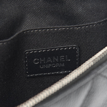 Chanel Grained Calfskin Quilted Waist Belt Bag Black 5 of 9