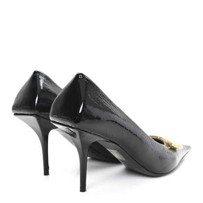 Balenciaga Shiny Calfskin BB Square Knife 80mm Pumps 38.5 Black 5 of 9