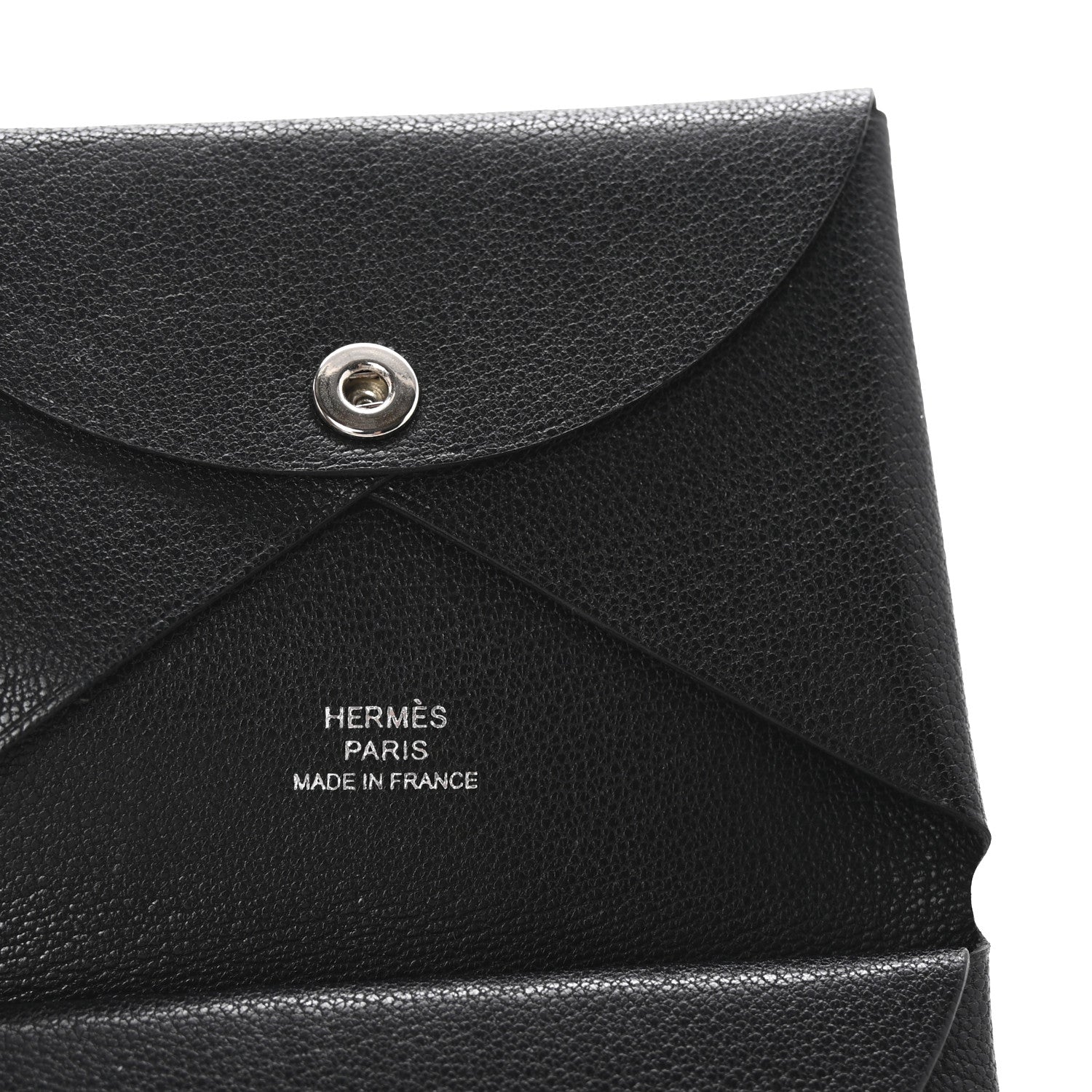 Hermes Chevre Mysore Calvi Duo Card Case Black 6 of 7