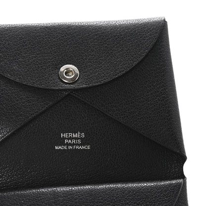 Hermes Chevre Mysore Calvi Duo Card Case Black 6 of 7