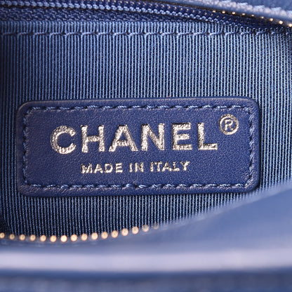 Chanel Patent Goatskin Quilted Small Gabrielle Hobo Blue 9 of 11