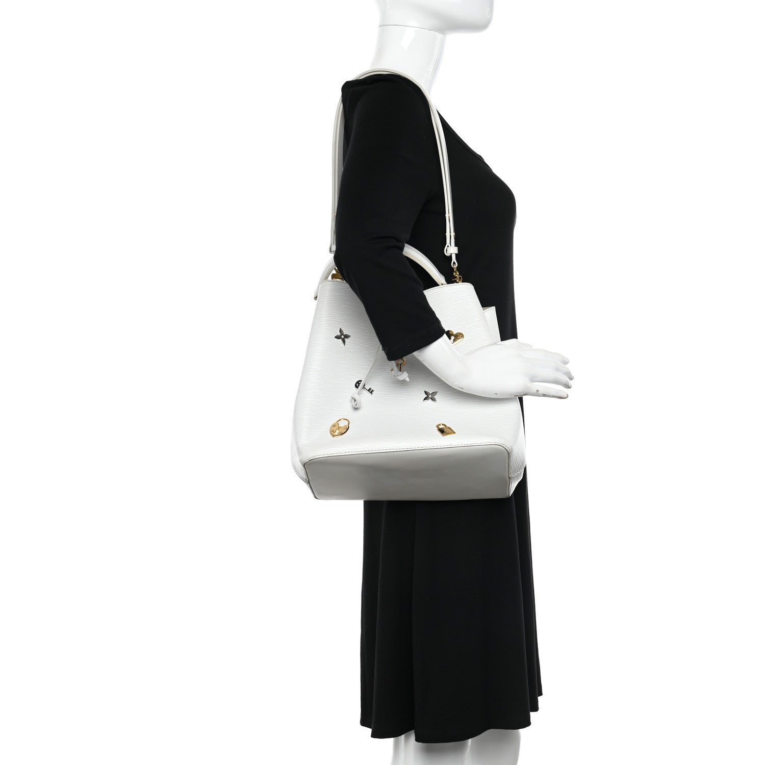 Louis Vuitton Epi Love Lock NeoNoe White 2 of 15