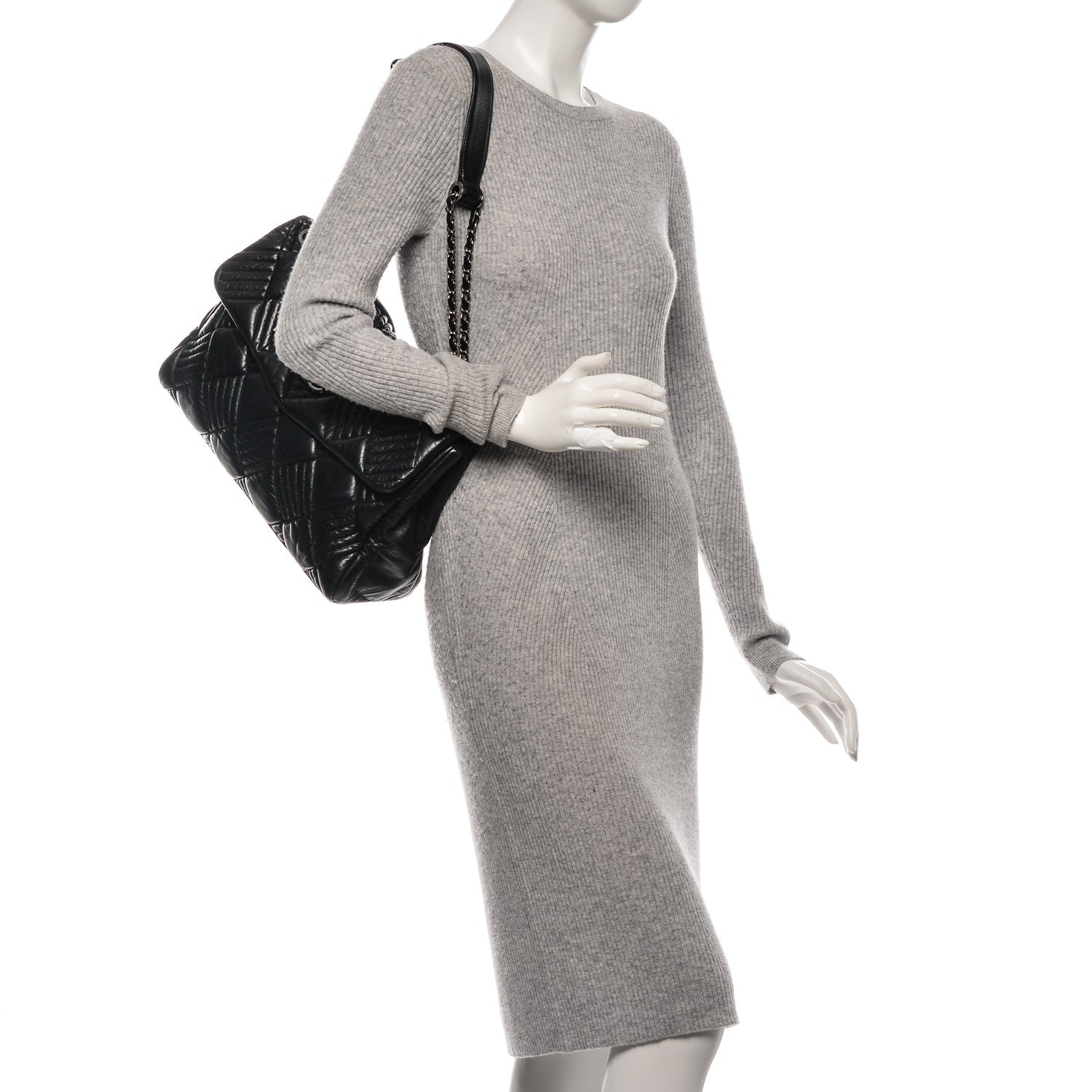 Chanel Lambskin Maxi In and Out Flap Black 2 of 7