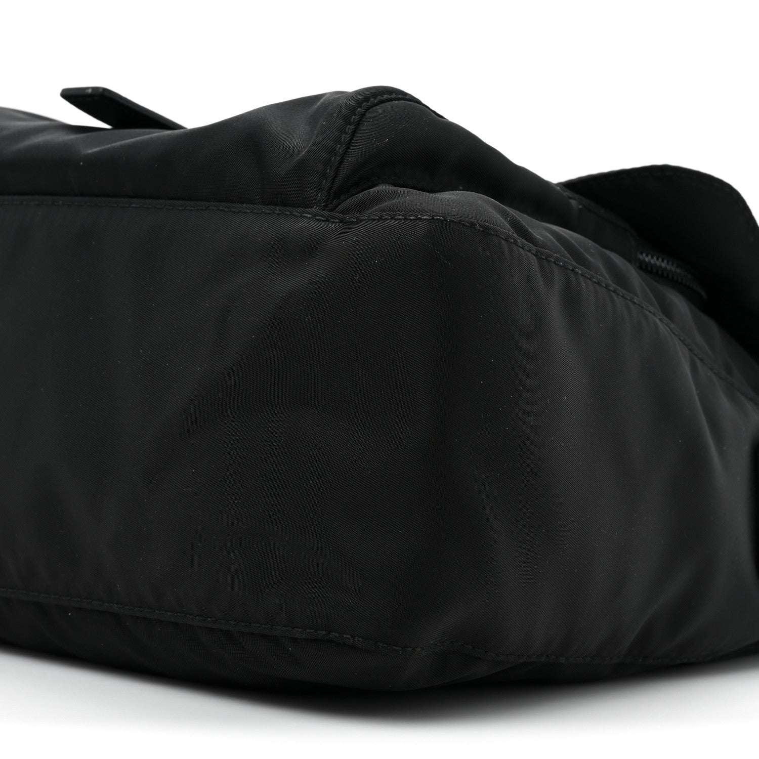 Prada Nylon Vela Saffiano Single Buckle Messenger Shoulder Bag Black 8 of 10