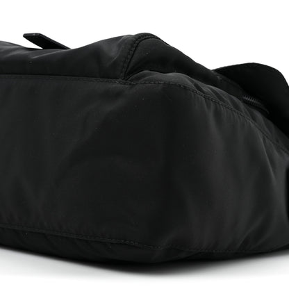 Prada Nylon Vela Saffiano Single Buckle Messenger Shoulder Bag Black 8 of 10