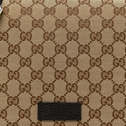 Gucci Monogram Flap Messenger Bag Beige Dark Brown 8 of 10