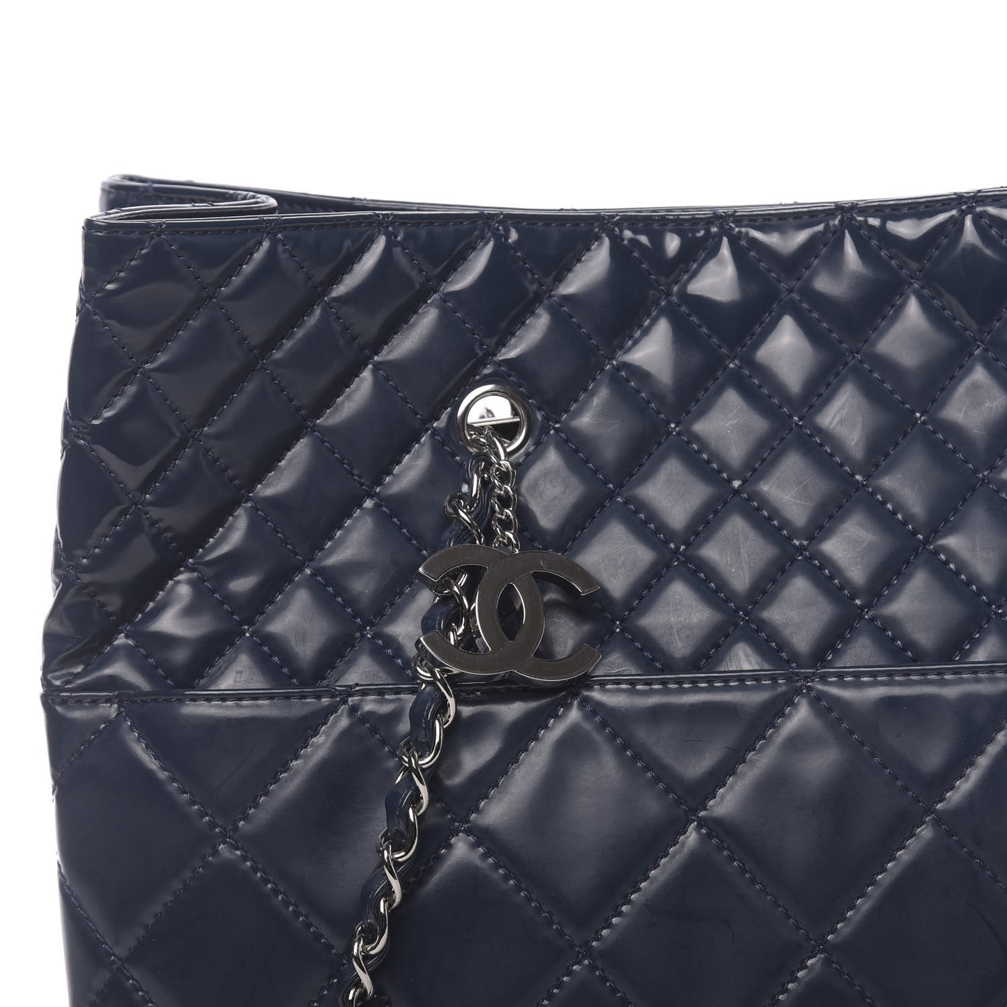 Vinyl Quilted Large In The Business Tote Navy