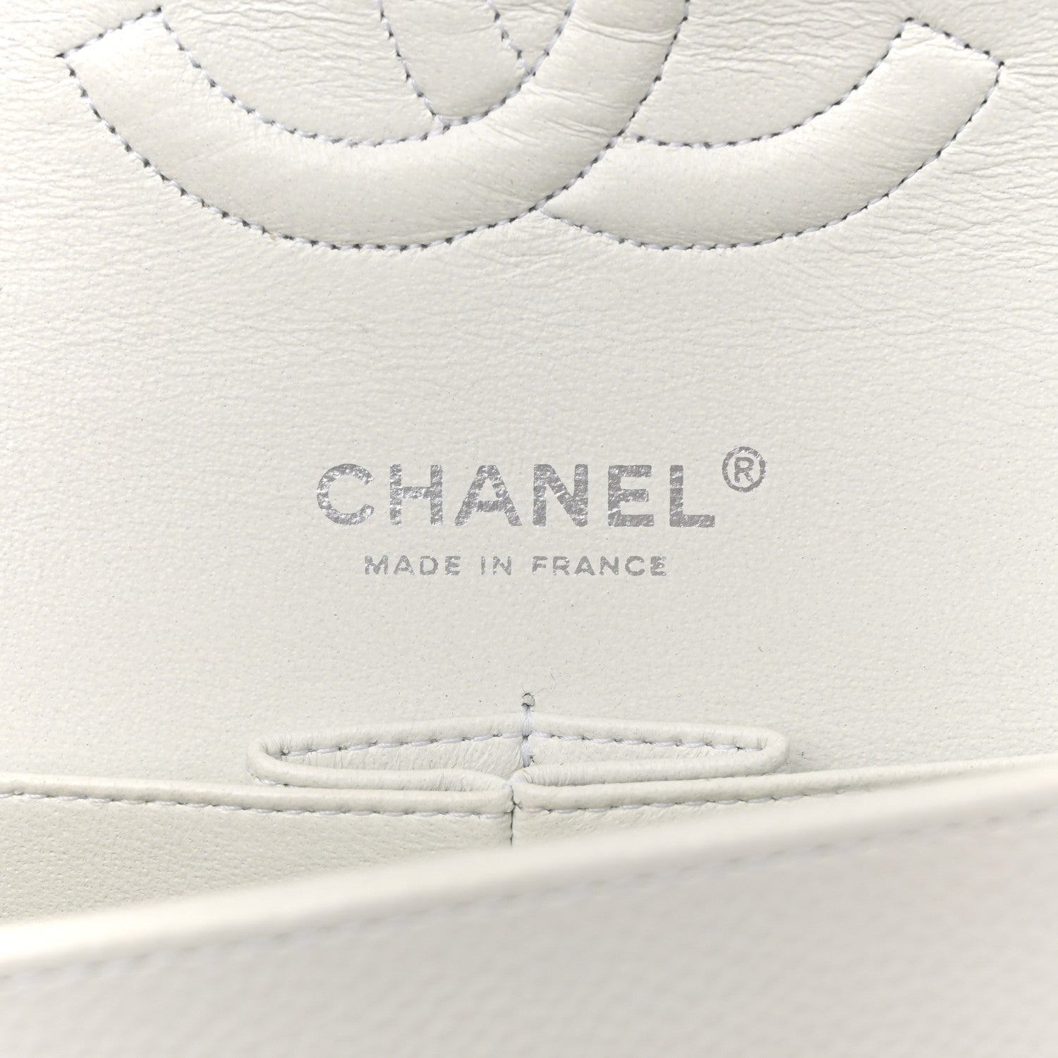 Chanel Caviar Quilted Medium Double Flap White 6 of 15