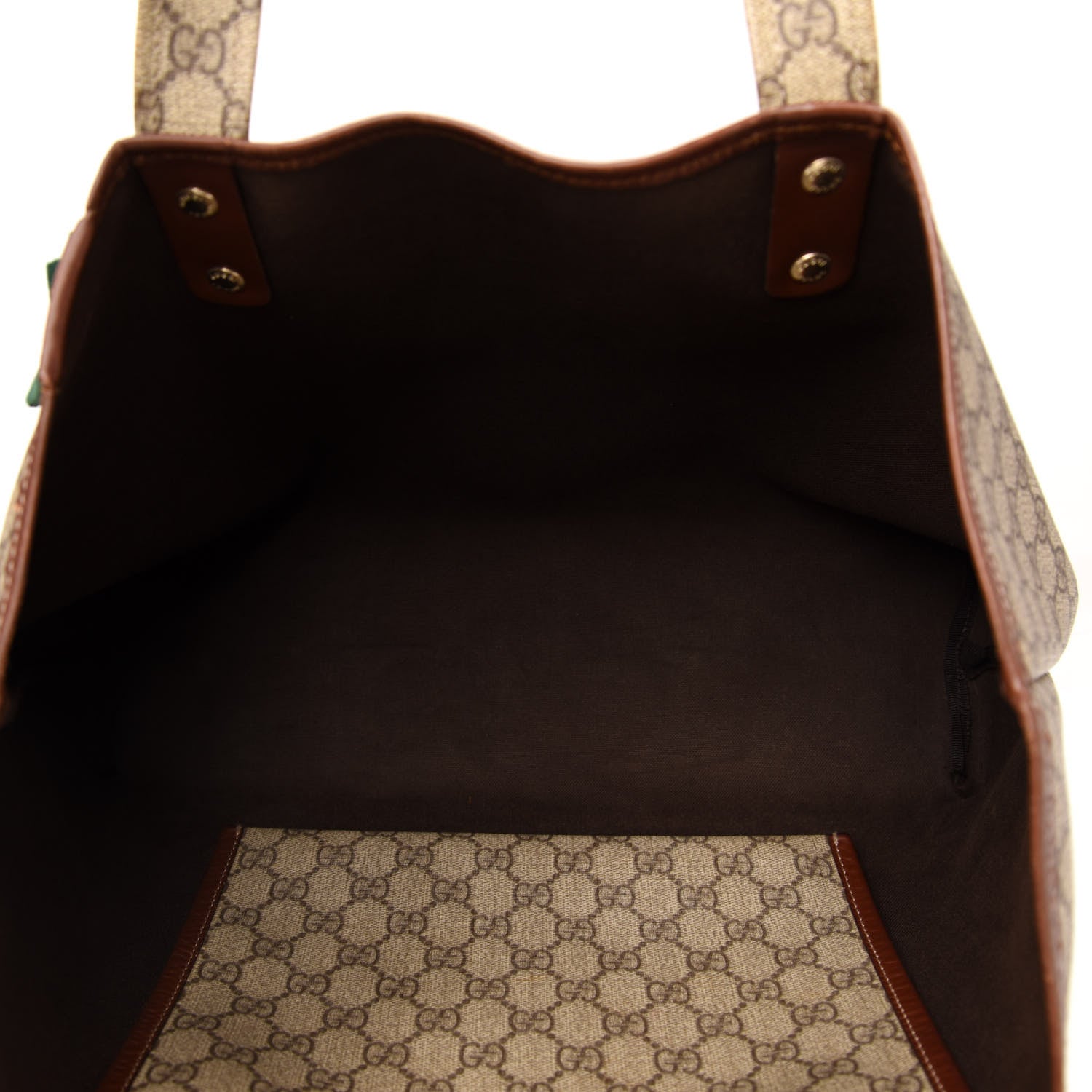Gucci GG Plus Monogram Medium Signature Web Loop Tote Brown 5 of 10