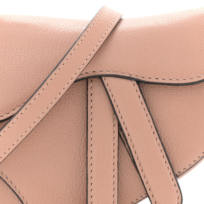 Christian Dior Goatskin Micro Saddle Bag Rose Des Vent 8 of 10
