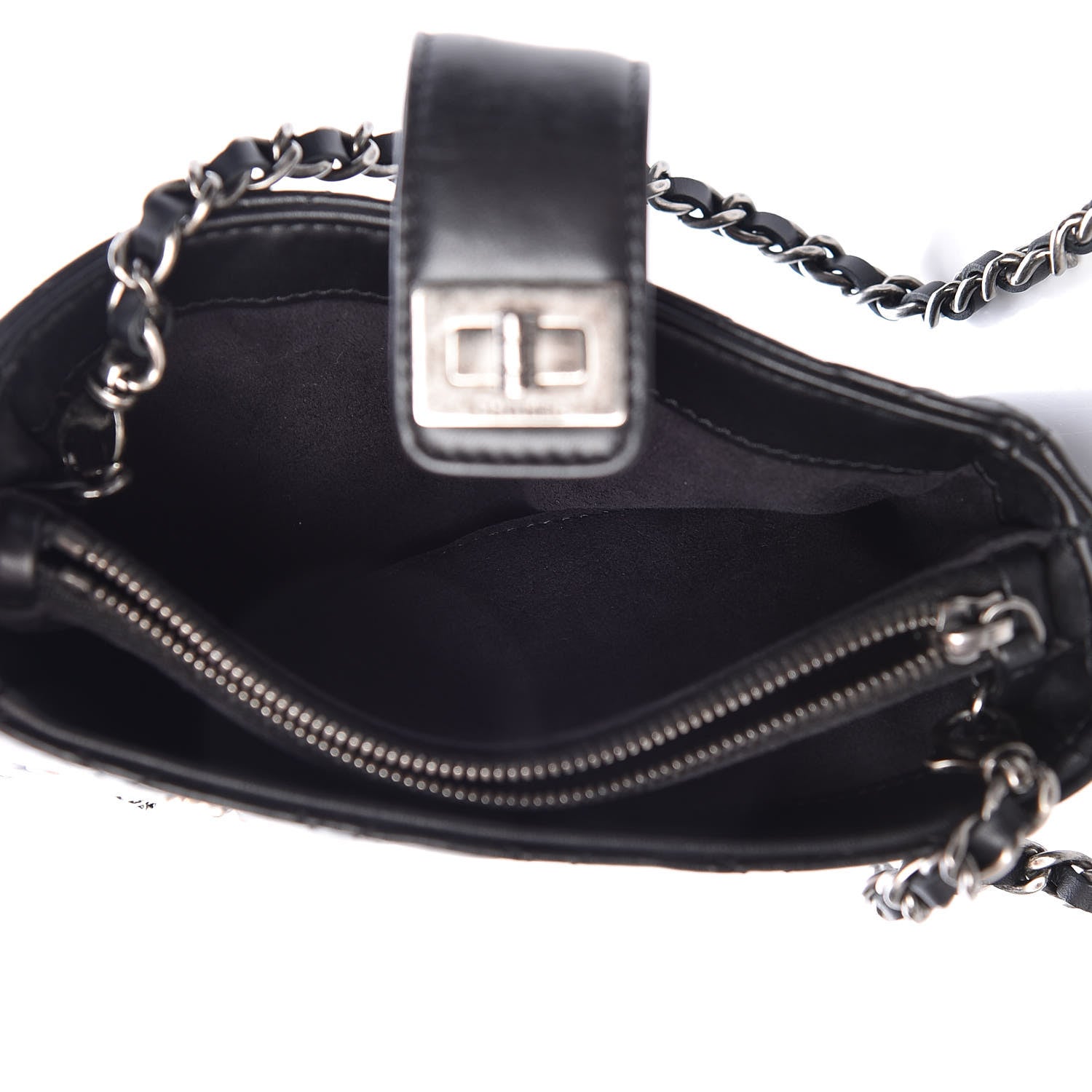 Chanel Aged Calfskin Lucky Charms 2.55 Reissue Mini Clutch With Chain Black 6 of 11
