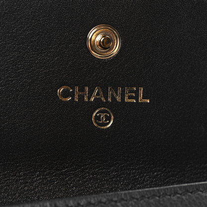 Chanel Lambskin Quilted Boy Flap Card Holder Black 6 of 9