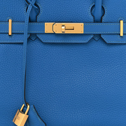 Hermes Taurillon Clemence Birkin 30 Mykonos 8 of 13