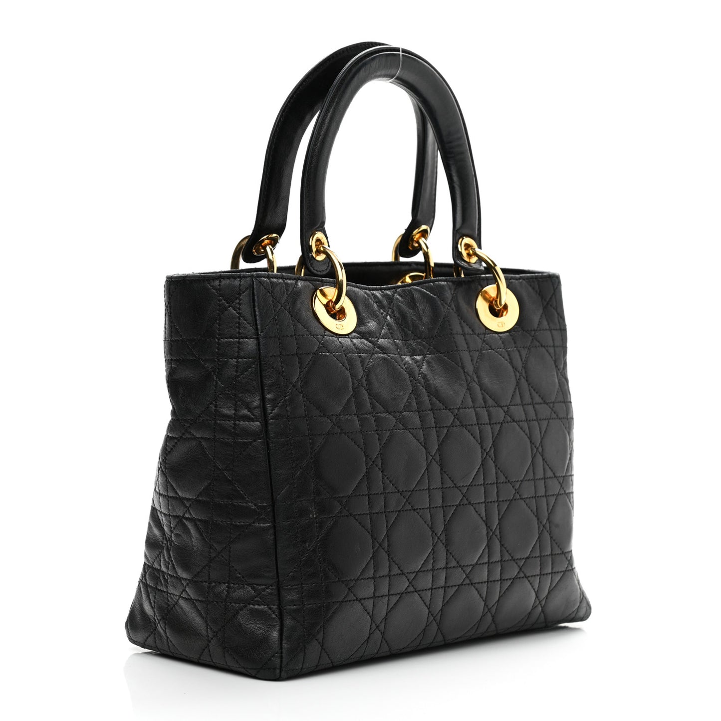 Lambskin Cannage Medium Lady Dior Black