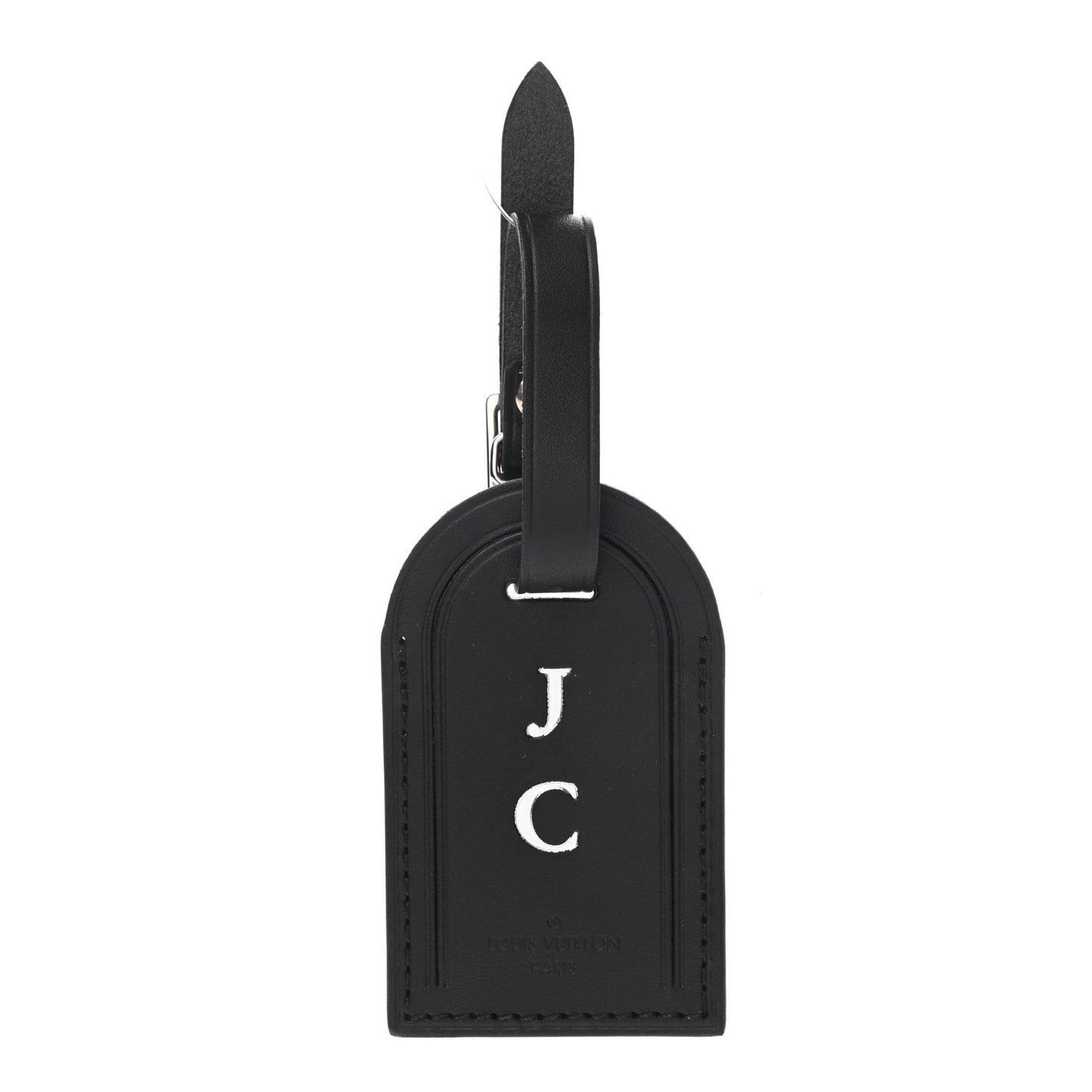 Calfskin Luggage Tag Black