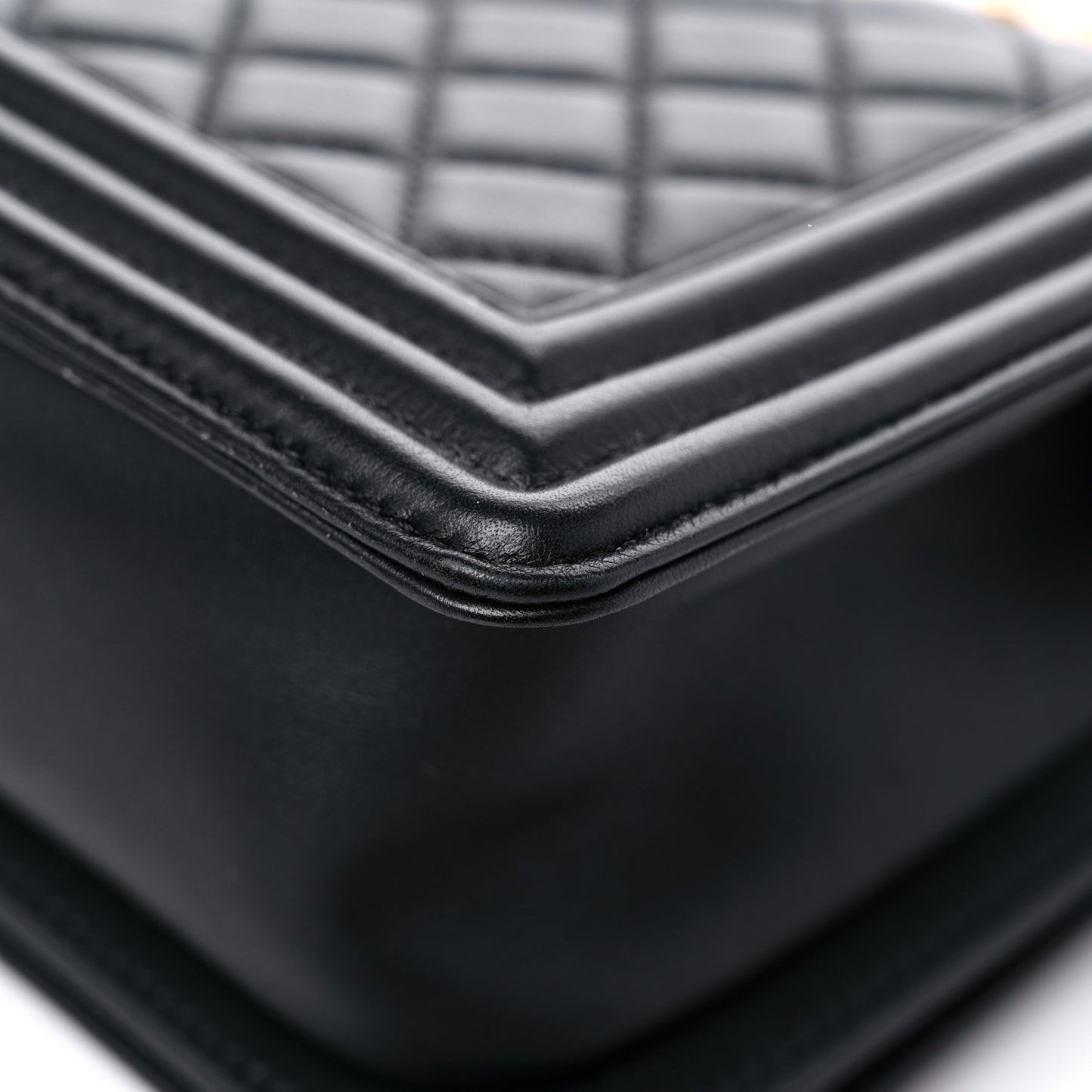 Calfskin Medium Boy Logo Top Handle Flap Black