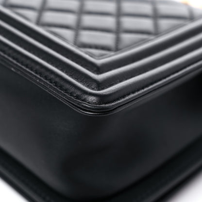 Chanel Calfskin Medium Boy Logo Top Handle Flap Black 11 of 15