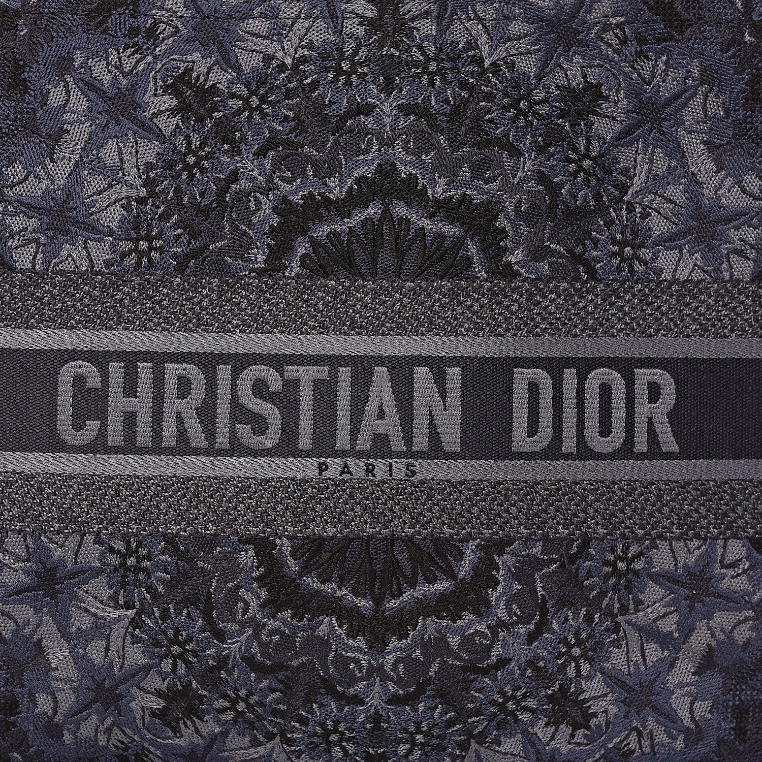 Christian Dior Canvas Embroidered KaleiDioroscopic Book Tote Blue 15 of 15