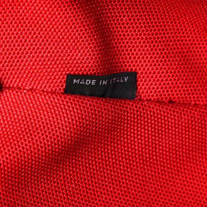 Prada Wicker Canvas Shoulder Bag Rosso 6 of 13