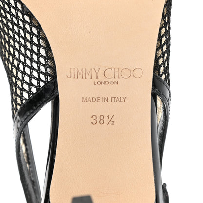 Jimmy Choo Patent Sporty Mesh Anika 65 Pumps 38.5 Black 6 of 8