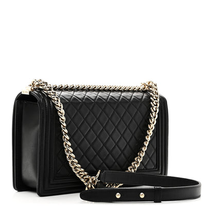 Chanel Lambskin Quilted New Medium Boy Flap Black 3 of 10