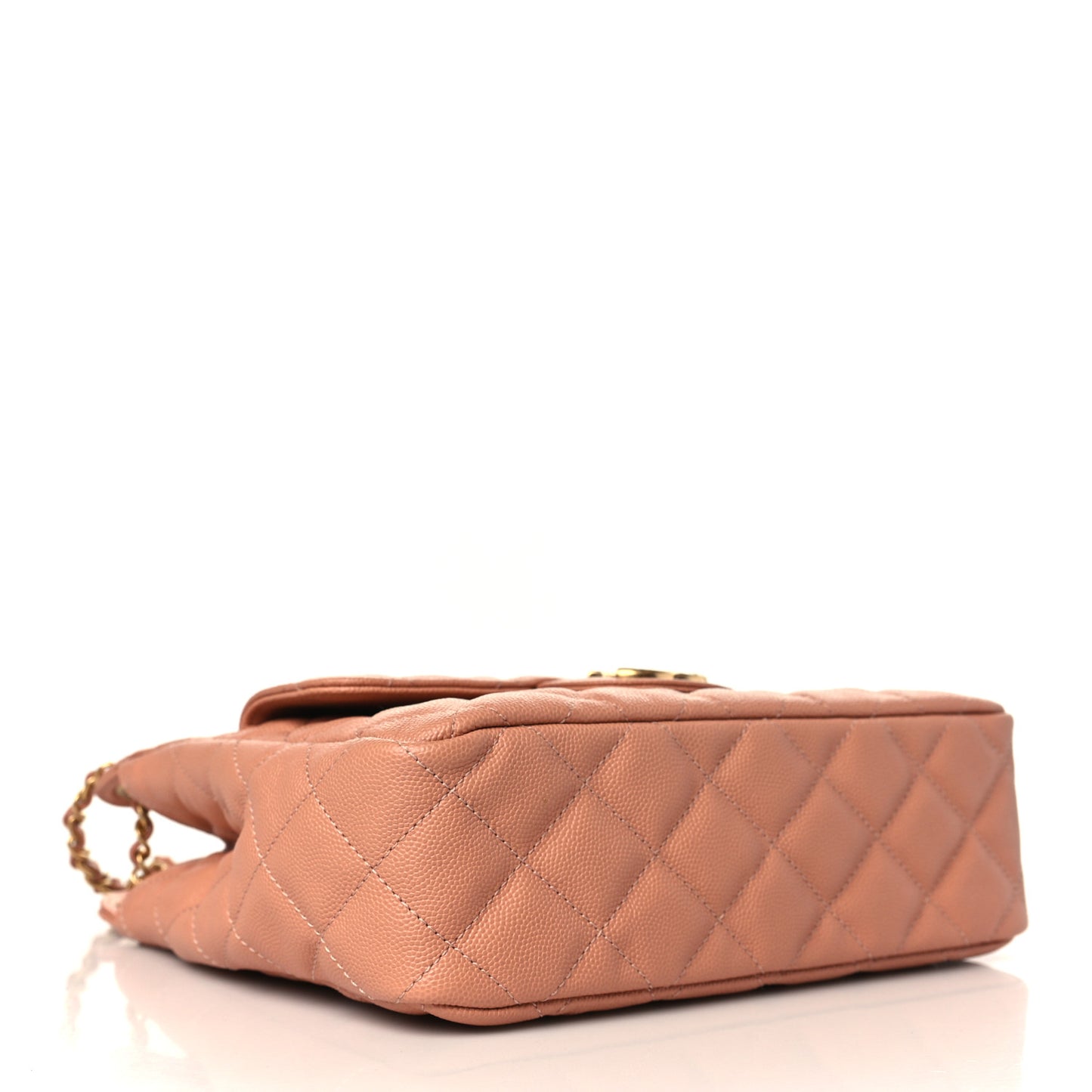 Caviar Quilted Wavy CC Hobo Beige
