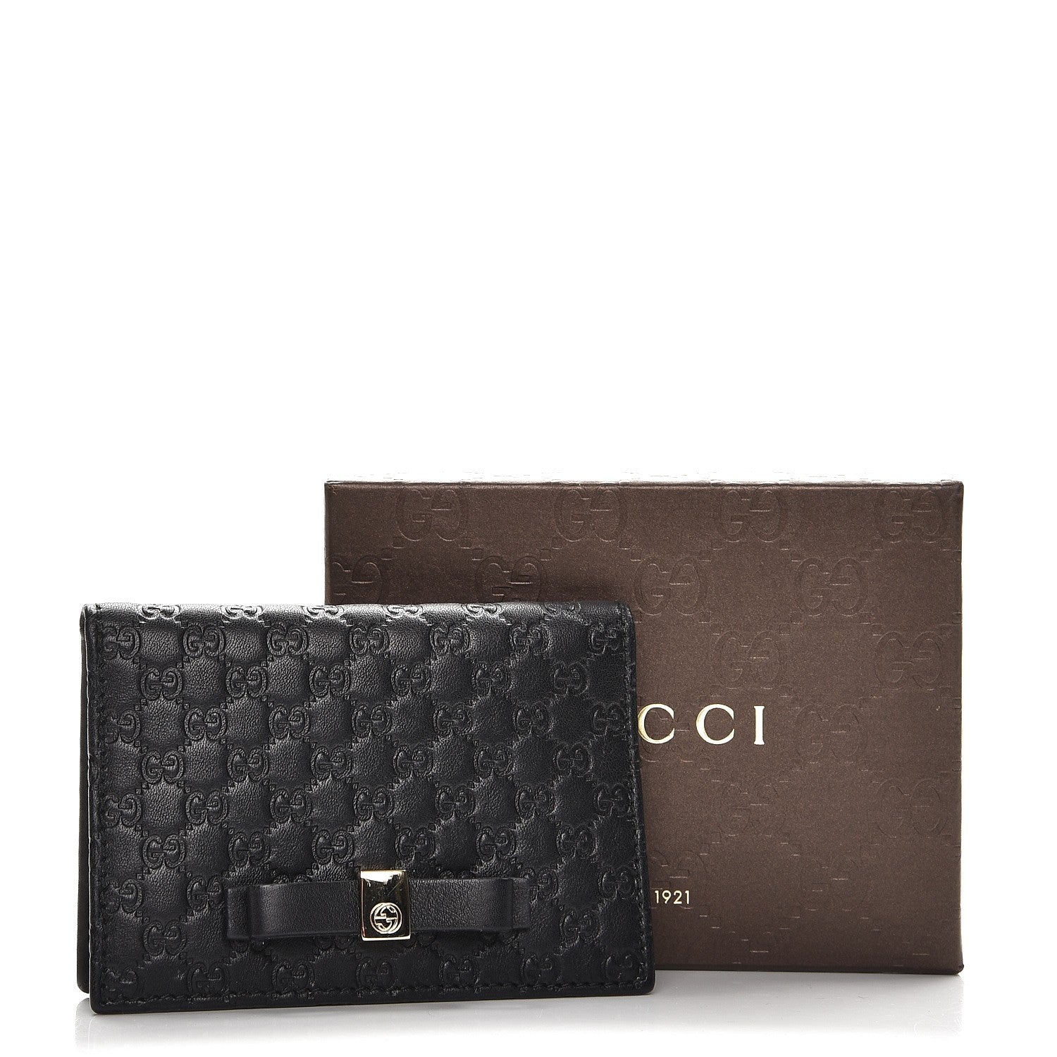 Gucci Microguccissima Bow Train Pass Case Black 8 of 8