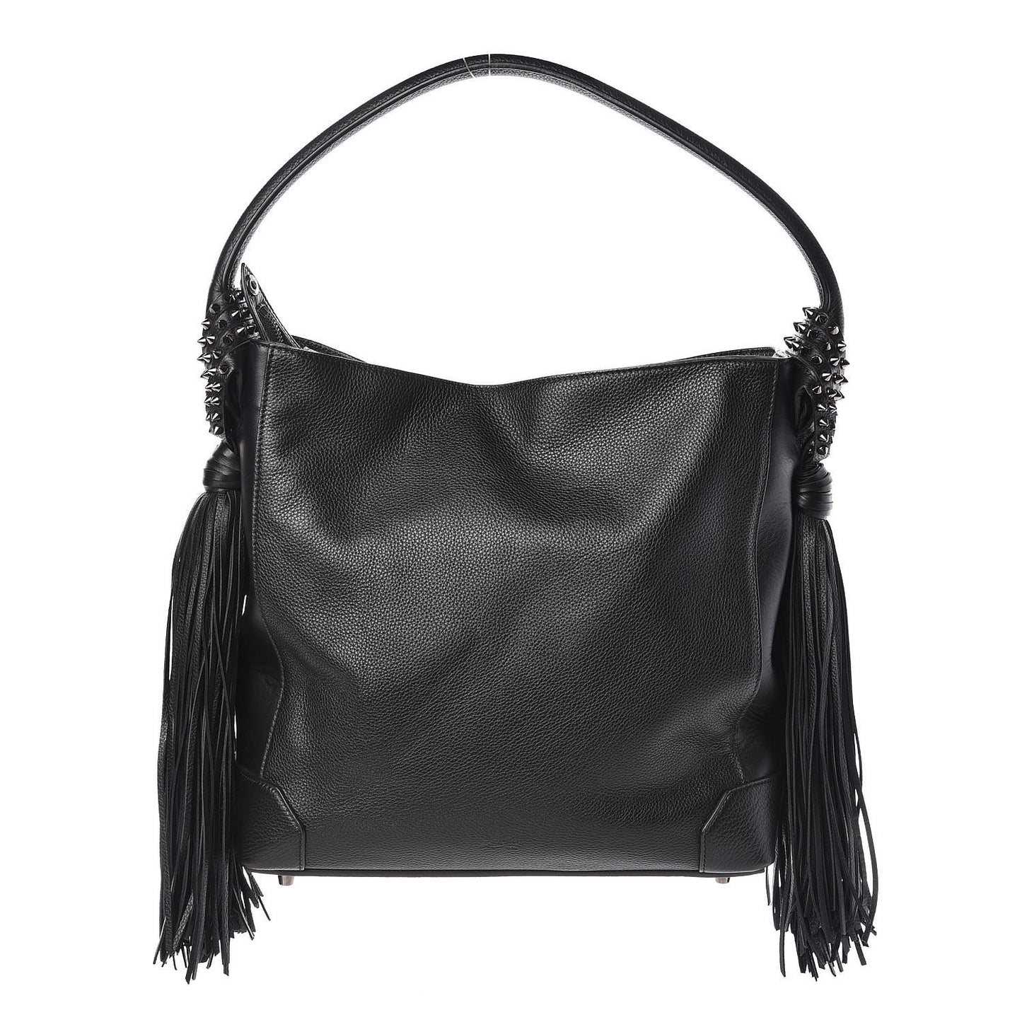Empire Calf Spikes Fringe Eloise Hobo Black