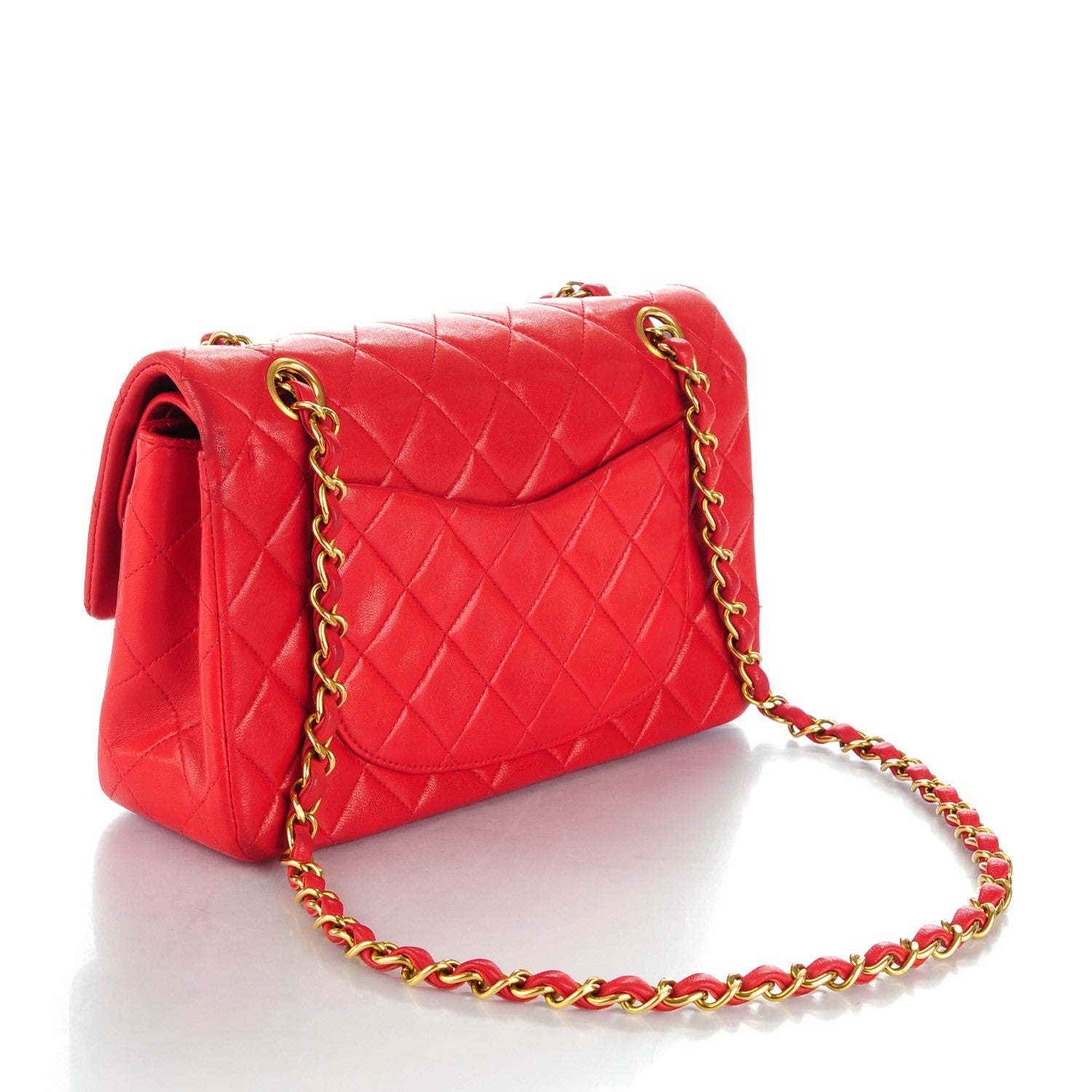 Chanel Lambskin Quilted Small Double Flap Red 3 of 12