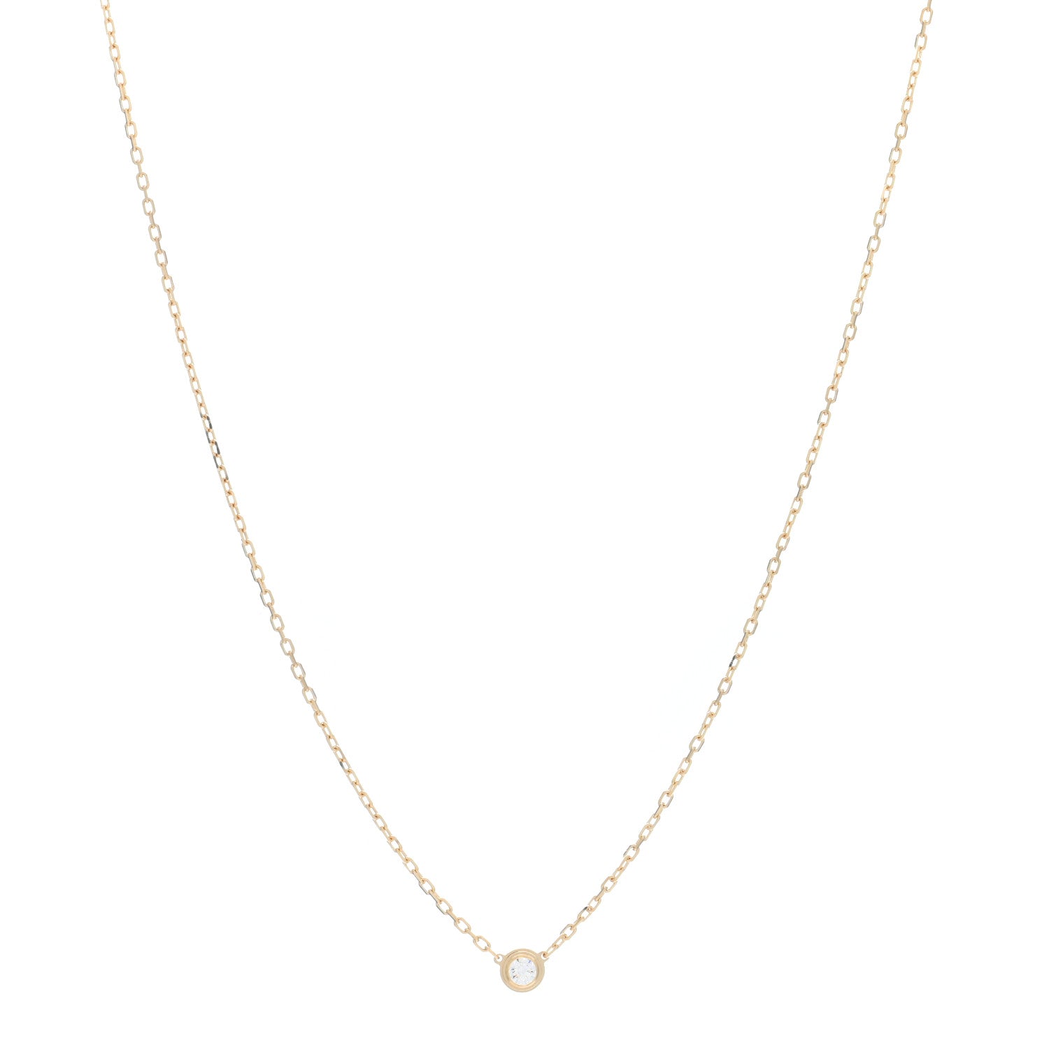 Cartier 18K Yellow Gold Diamond SM D'Amour Pendant Necklace 1 of 5