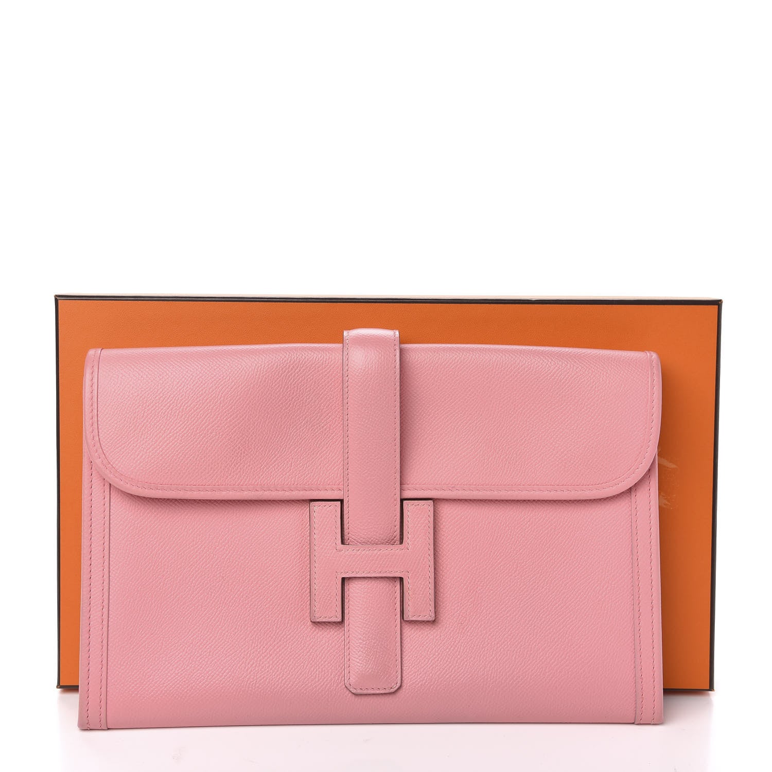 Hermes Epsom Jige PM Clutch Rose Confetti 8 of 8
