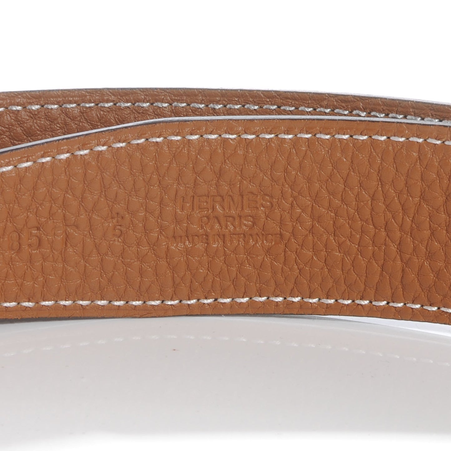 Togo Box Reversible Constance 32mm H Belt 85 Gold Noir