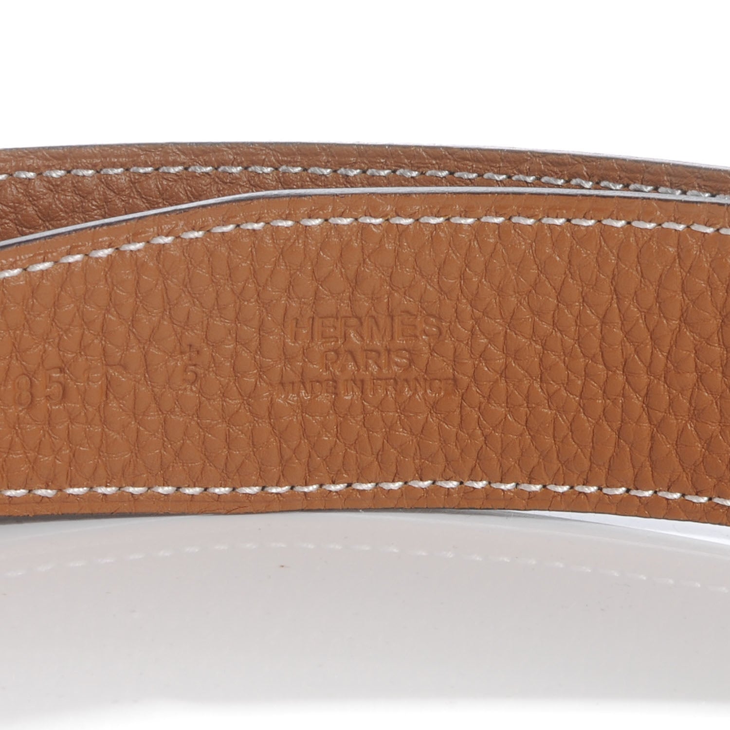 Hermes Togo Box Reversible Constance 32mm H Belt 85 Gold Noir 3 of 5