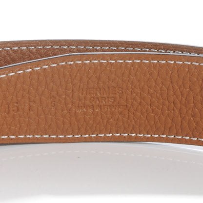 Hermes Togo Box Reversible Constance 32mm H Belt 85 Gold Noir 3 of 5